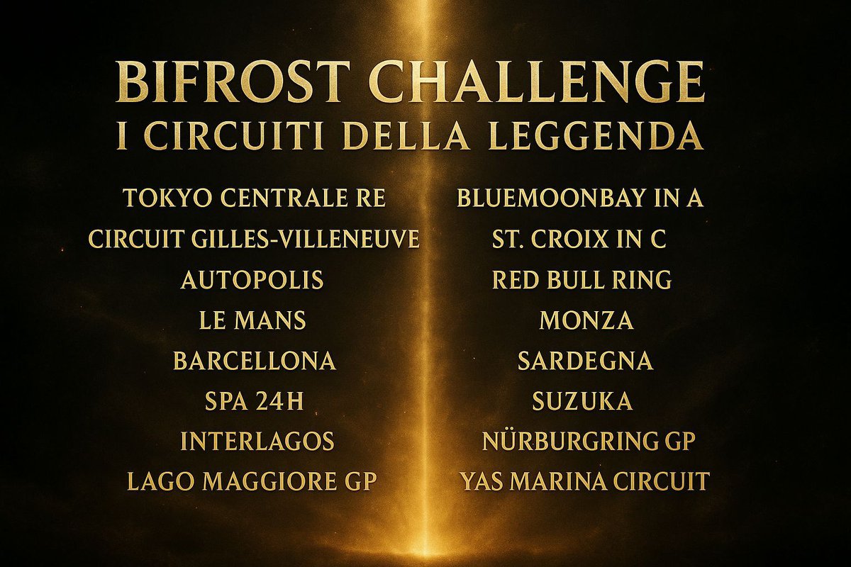 Próximo campeonato abierto a toda la comunidad Europea #GT7, reglamento en multilenguaje en discord, premios 💶, inscripciones abiertas #web #Ragnarok ⤵️ y más info en enlaces !! Se agradece 🔄
instagram.com/reel/DQcHdwPAk…

ragnarok-esports.com/iscrizione-bif…

discord.gg/24ETVkYnR