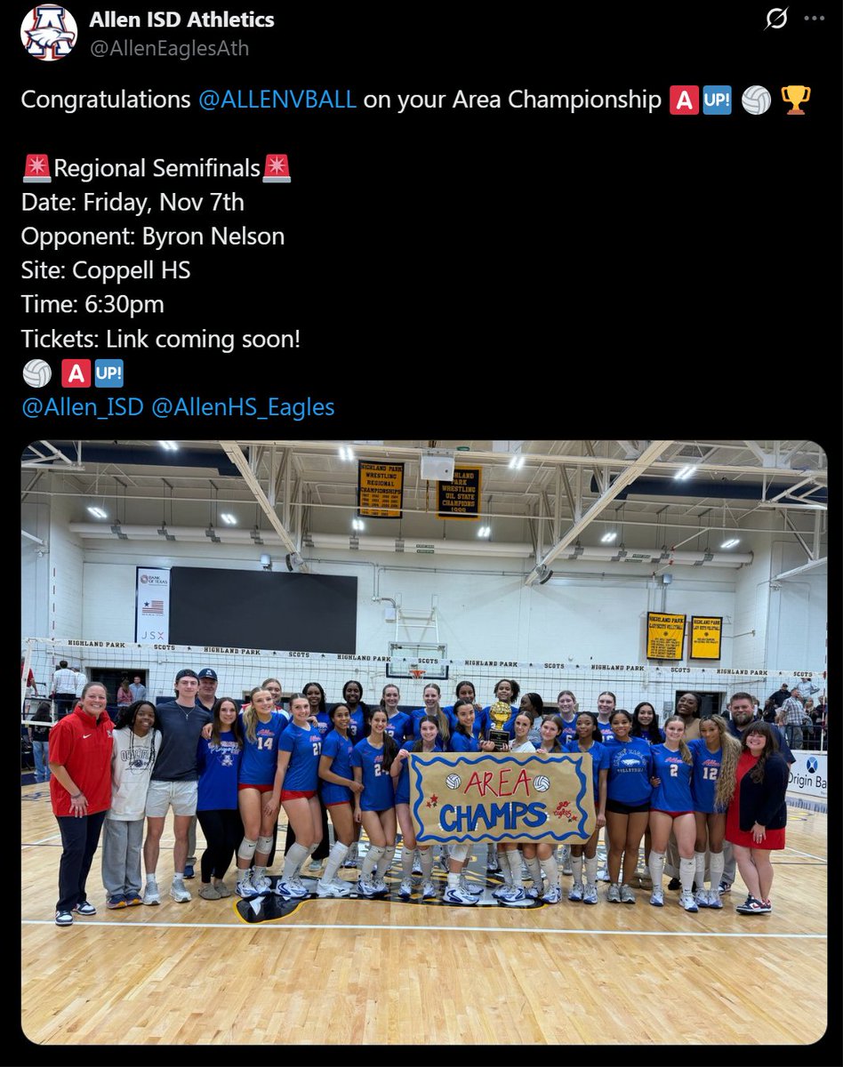 Tickets go on sale at 12:00pm 11/6

Ticket Link: tinyurl.com/RegSemifinalsV…