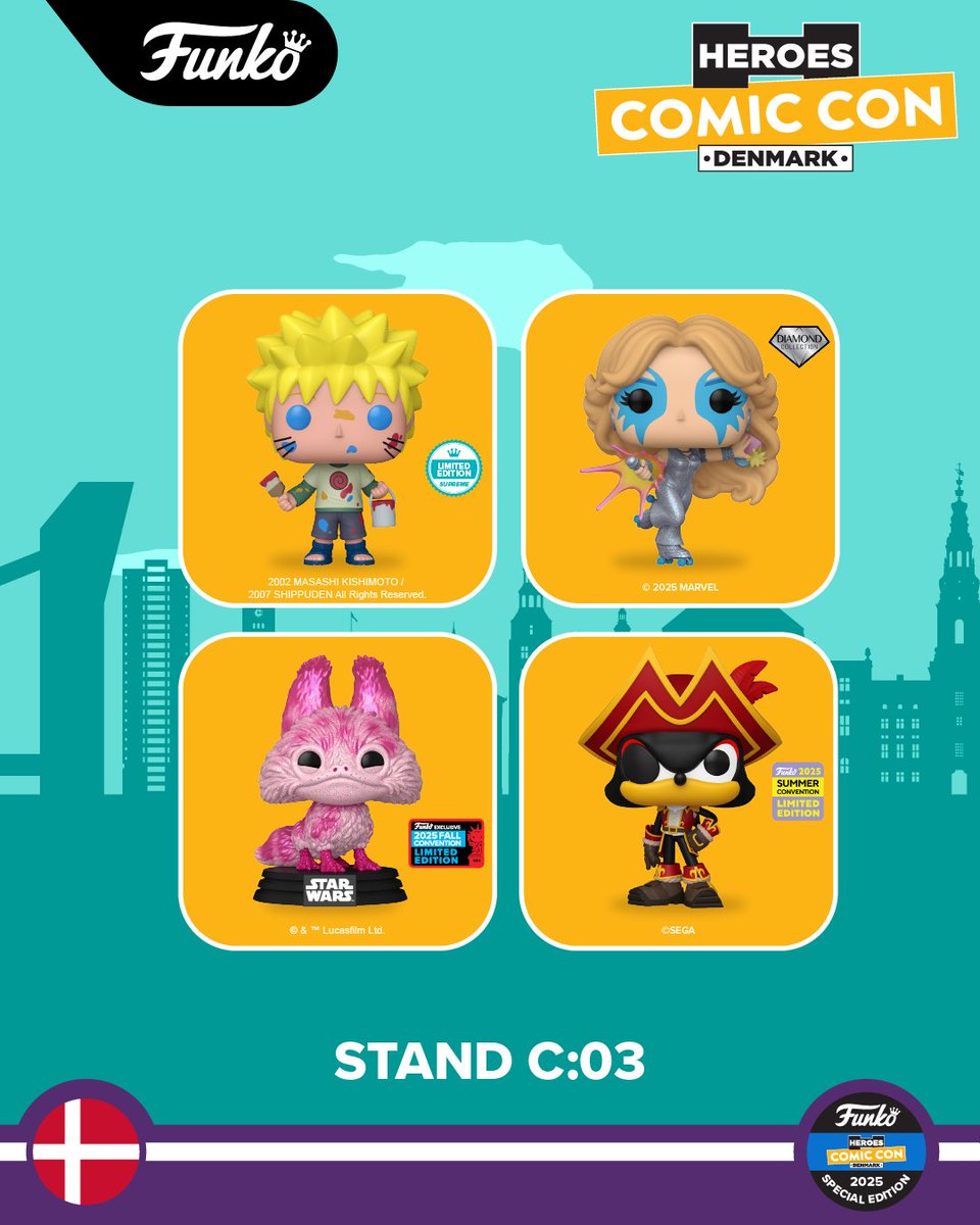 🇩🇰 Comic Con Denmark you're up next! ❤️
Catch us at Stand C:03 from November 15–16 for your chance to grab these exclusives!