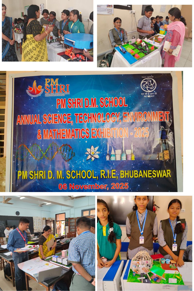 PMShriDMS64BBSR's tweet image. Inauguration of the Annual Science, Technology, Environment and Mathematics  Exhibition 2025-(06/11/2025) a celebration of innovation, creativity, and scientific curiosity! #EduMinOfIndia #NCERT #CIET_NCERT #RIEBBSR #PMShriDMSBBSR #Science_MathematicsExhibition #AnnualExhibition