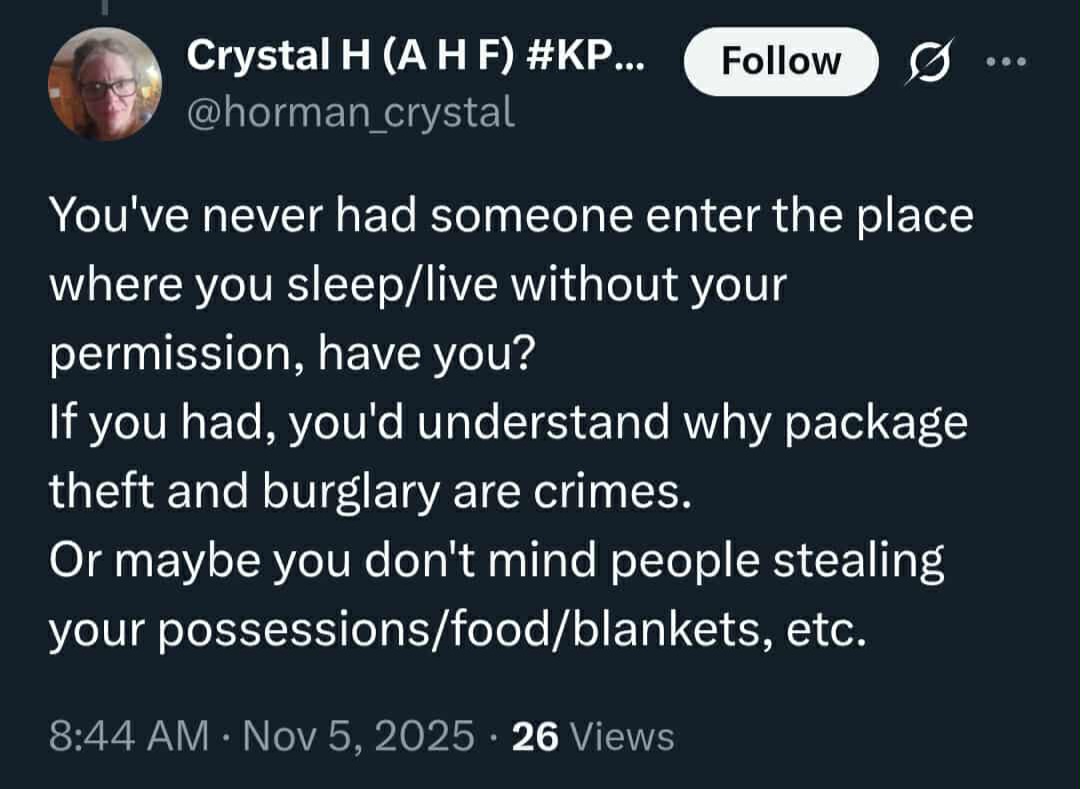 SabrinaRC4's tweet image. Yes I have. And maybe ppl wouldn't steal shit if ppl like you would stop enabling billionaires &amp;amp; our shitty ass govt by licking their fucking boots. Poverty leads to crime. Have a functioning socio-economic system &amp;amp; crime decreases. This has been statistically proven time &amp;amp; again