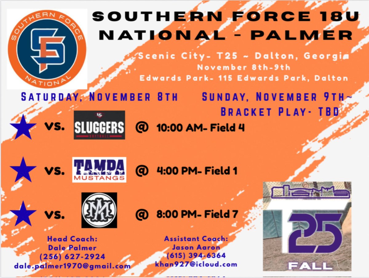 Our schedule for Top 25 in Dalton, Georgia this weekend! <a href="/KateMalveaux/">Kate Malveaux</a> <a href="/MrCoachTbratt/">Tyler Bratton, M.S.</a> <a href="/UKsoftball/">Kentucky Softball</a> <a href="/e_newellcoach/">Eric Newell</a> <a href="/DrDotRichardson/">Dr. Dot Richardson</a> <a href="/ExtraInningSB/">EXTRA INNING SOFTBALL</a> <a href="/UKCoachLawson/">Rachel Lawson</a> <a href="/DJSanders37/">Doni Jeneé</a> <a href="/djgasso/">DJ Gasso</a>