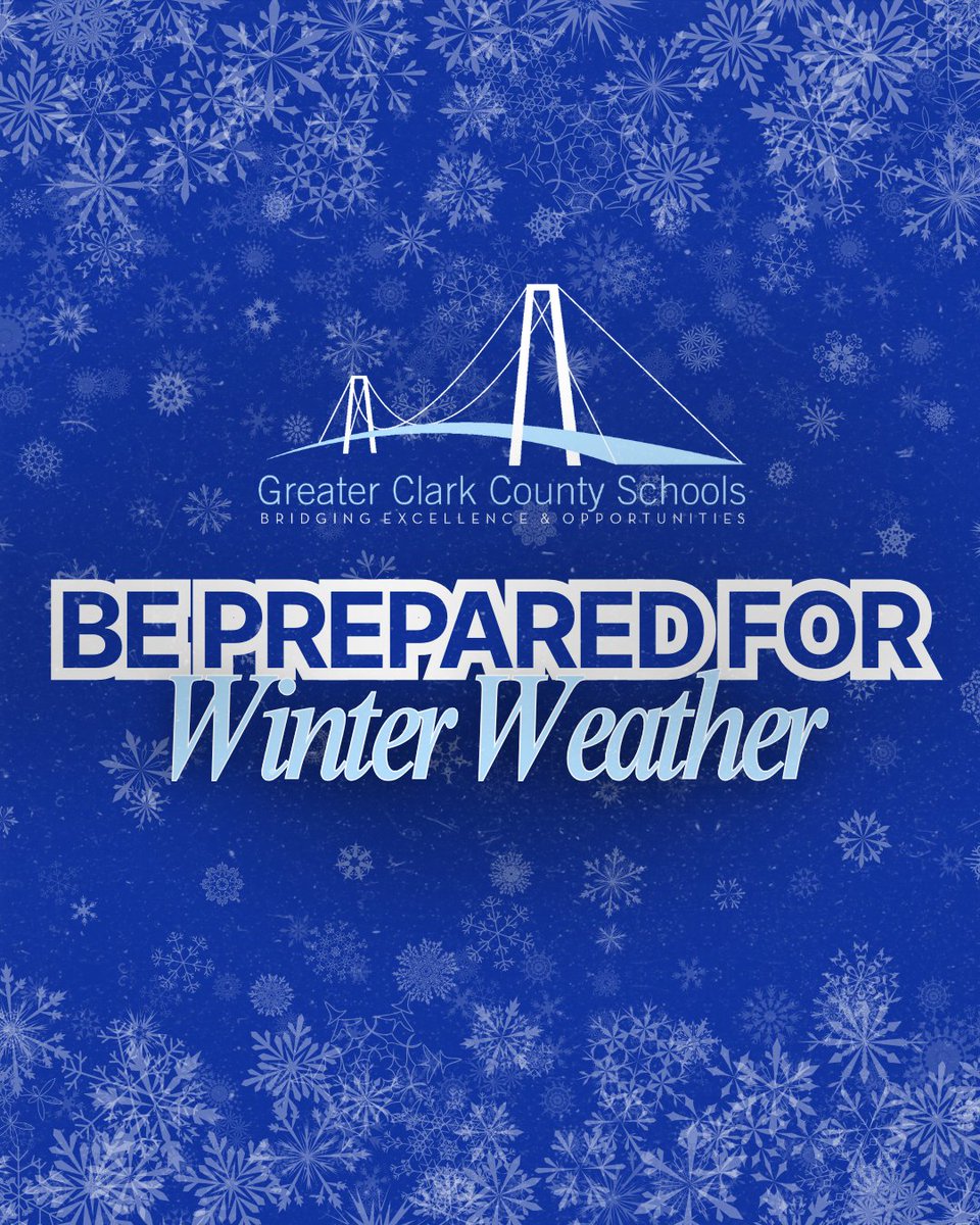 GCCSchools's tweet image. ❄️ Be ready for winter weather! ❄️

Families will be notified of delays or closures through School Messenger, so check your contact info is up to date.

View our Inclement Weather Policy here: loom.ly/UViqOUg

#WeAreGreater