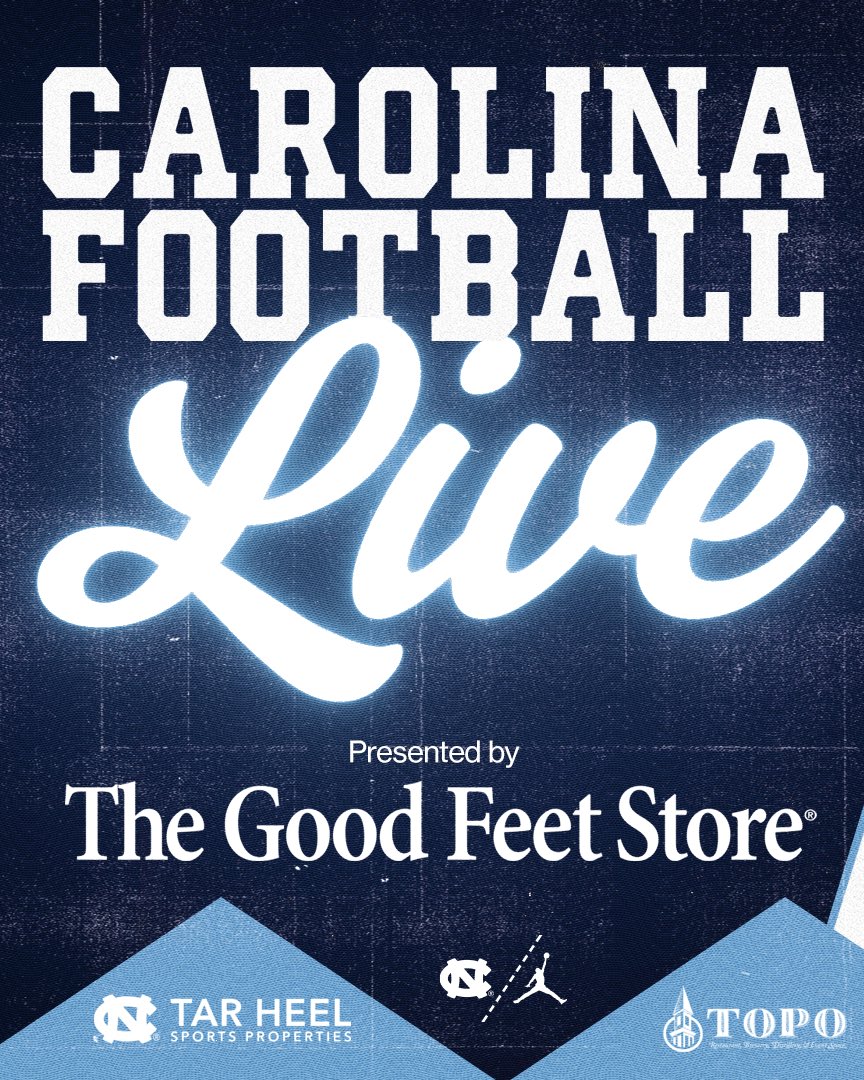 🚨SPECIAL THURSDAY SHOW🚨

“Carolina Football LIVE” returns tonight at 7:00 from <a href="/TheTopoftheHill/">Top of the Hill</a> 

Tonight’s <a href="/UNCFootball/">Carolina Football</a> guests:

GM Michael Lombardi
ST Coach/Naval veteran Mike Priefer

Send ?s to asktheheels@gmail.com or tweet/post to me

The show is presented by <a href="/goodfeetese/">The Good Feet Store</a>