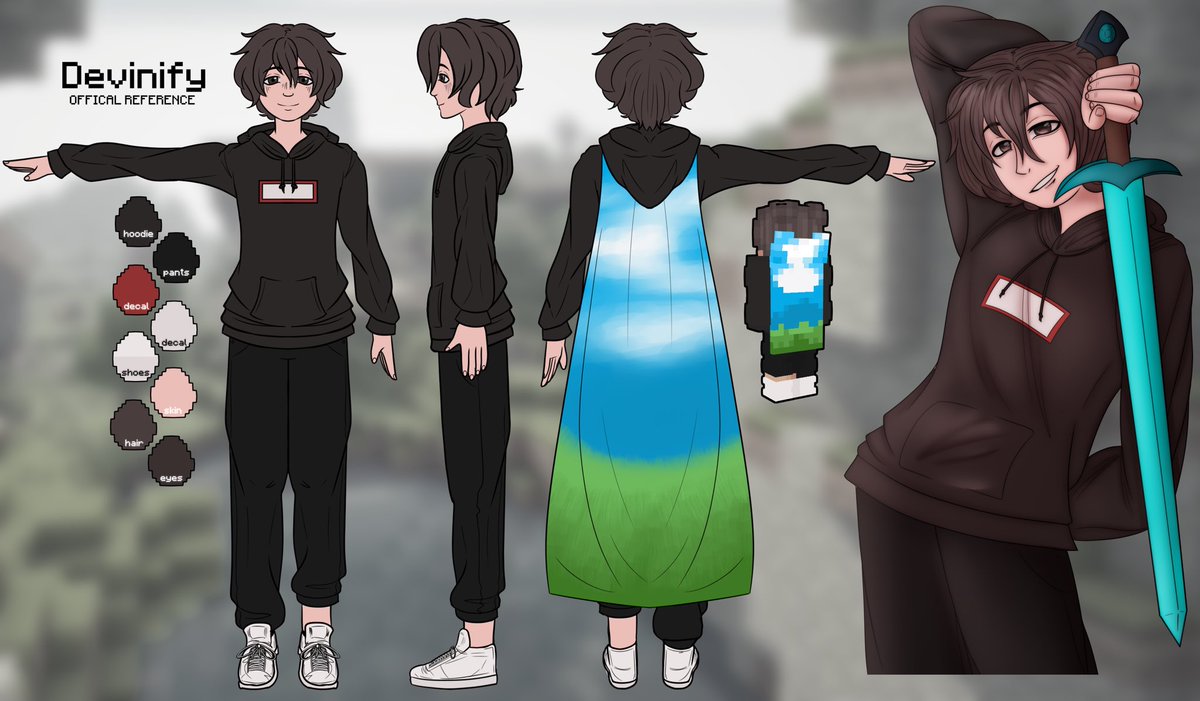 New reference sheet for a slight rebrand + something I’m planning!

Ref sheet made by <a href="/thesillyjilly/">sillyjilly.bsky.social | vgen comms open</a> !! (Check out her VGen!)