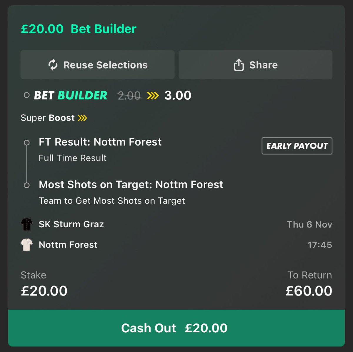 LordFootyTips's tweet image. 😍 £60 CASH GIVEAWAY! 

If the Sturm Graz v Nottingham Forest super boost lands today, I’ll giveaway… 

£30 to someone who LIKES ❤️ this
£30 to someone who RTs 🔁 this
Must FOLLOW @LordFootyTips