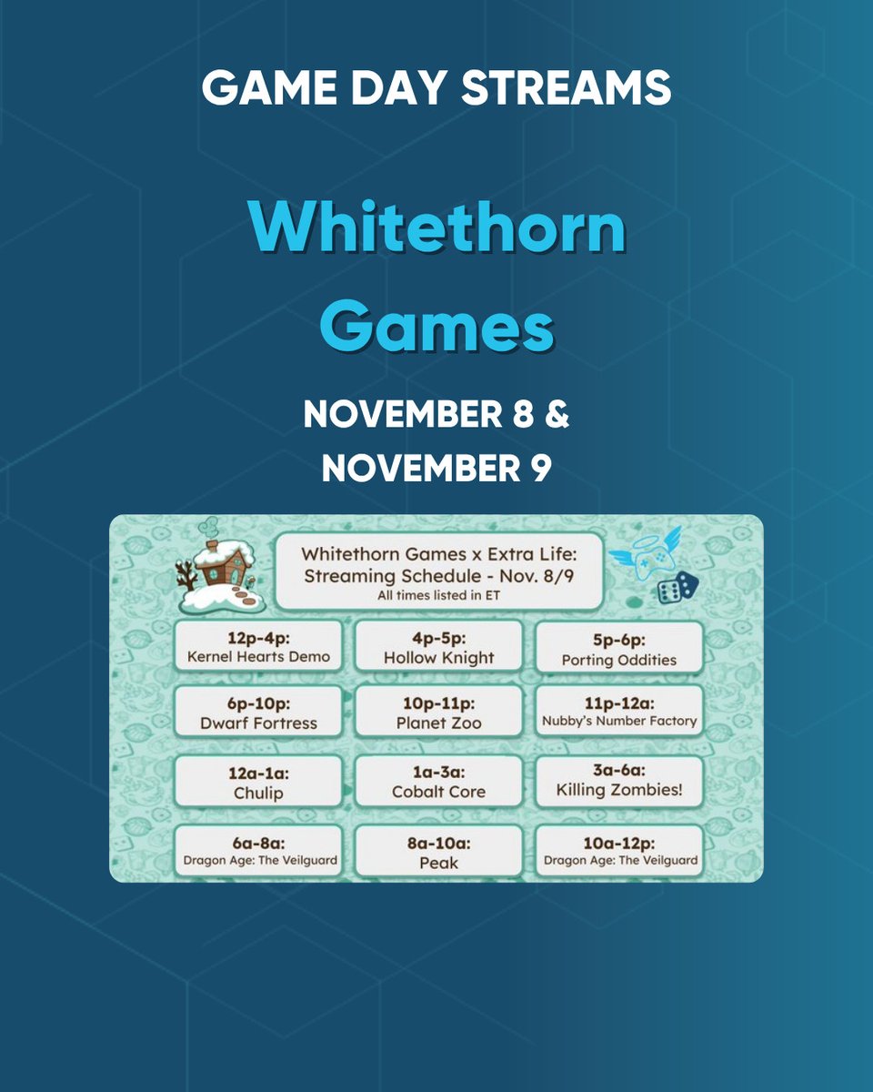 Game Day starts THIS WEEKEND!🔥When you're not tuning in to Unlocked, check out these incredible streams! 👇👇
Additional Streams:
🎮 Ray Ortiz, November 8 
🎮 Phil Zachow, November 8
🎮 Nerdhouse, November 8-9
🎮 Kurisu007, November 8-16