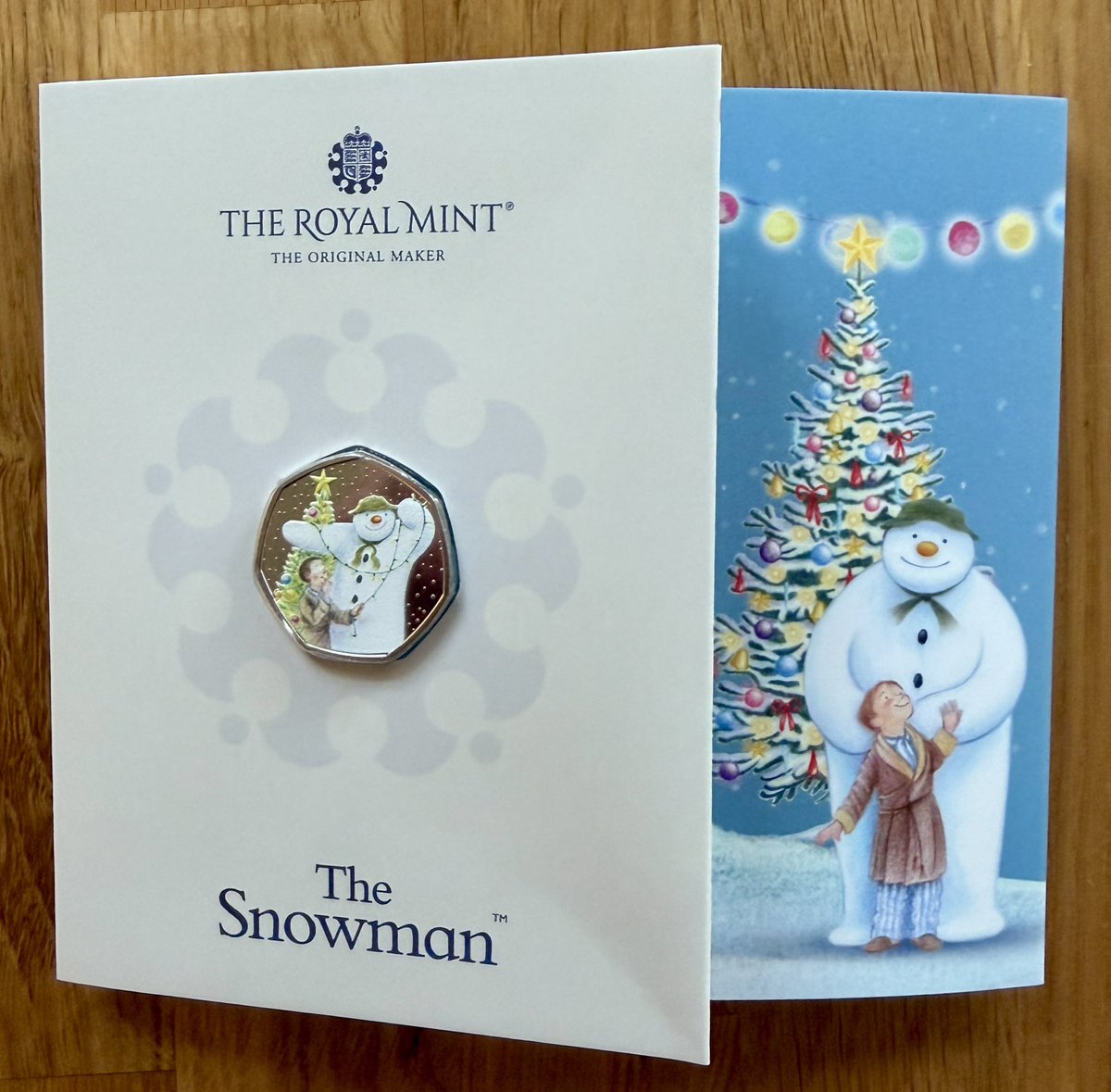 GaryCosham's tweet photo. Very pleased with my Snowman £.50 piece limited edition from the Royal Mint . I’m told it could be worth a fair bit of money in 200 years time . 😊. https://t.co/g4Df9BZW9Z