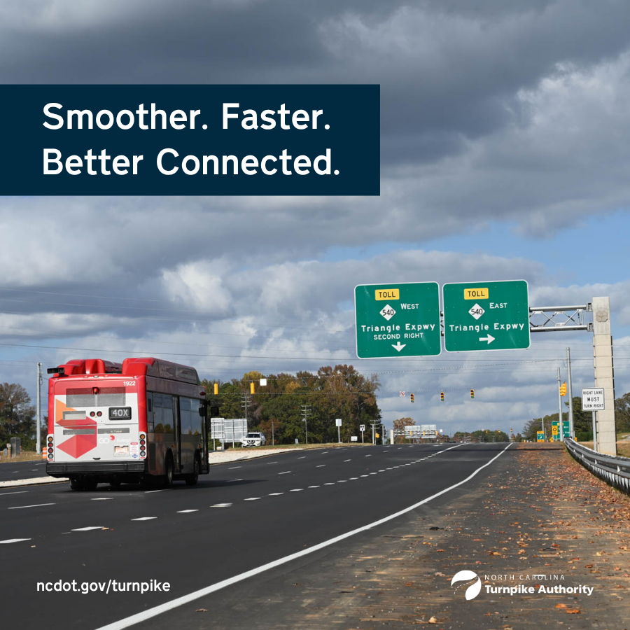 NCTurnpike's tweet photo. 🔼🚗 Smoother, faster & better connected. #Complete540 is easing traffic travel across the Triangle.
From Durham to Garner, #NCTA roadways help ease traffic and link communities while boosting local growth.
Read more: https://t.co/imGO4fOQge.
#TriangleExpressway #ConnectedNC https://t.co/seg1H0zvD1