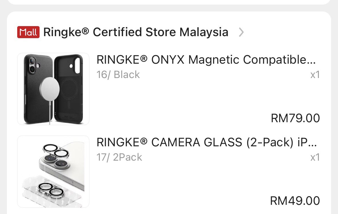 xirfnx's tweet photo. Anyone mencari casing iPhone 16?

Brand Ringke. Onyx Magnetic casing.

Reason jual: case tak lepas nak masuk phone ada lens protector

Beli RM79. Nak jual RM60. Free postage. https://t.co/oLpOao5pLG