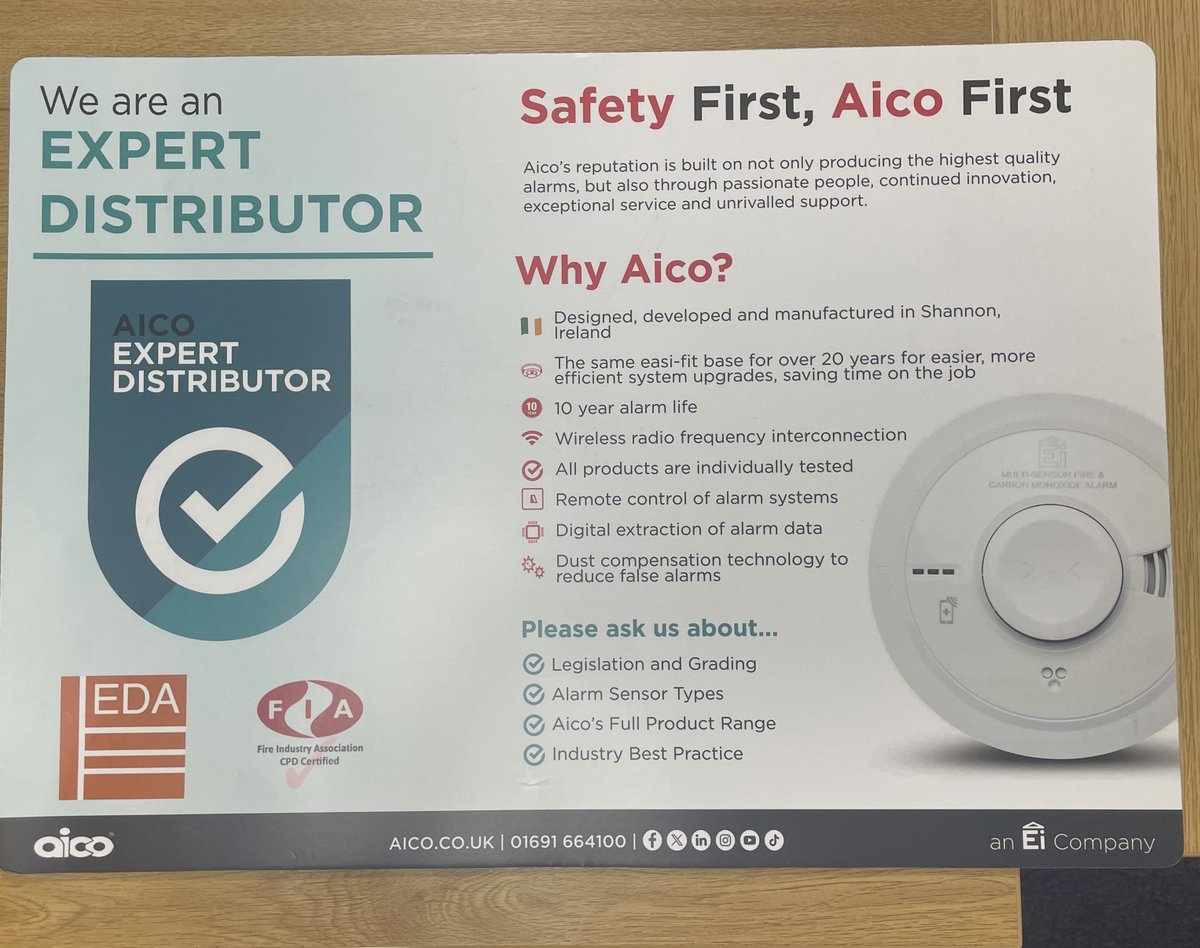 Thank you to <a href="/Aico_Limited/">Aico</a> for the gifts! 

We appreciate the support &amp; are proud to now be one of your Expert Distributors.

For those in the market for fire safety products, make sure to visit our site or contact sales@smithbrosuk.com for more information

#firesafety #aico