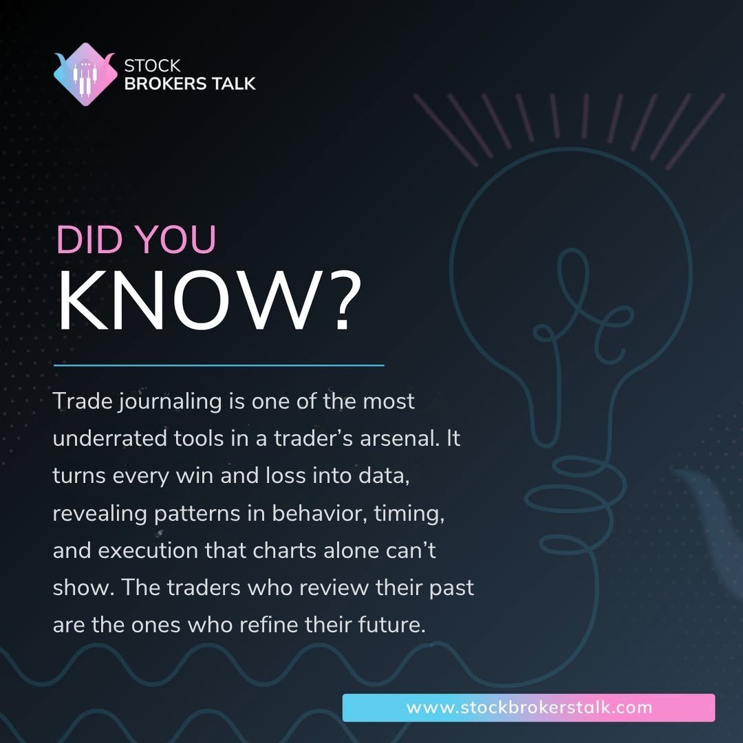 stockbrokertalk's tweet image. Did you know? 🔎
Keeping a trading journal can drastically improve performance over time. ✍️📊
Tracking every win and loss reveals patterns, sharpens strategy, and turns experience into real growth. 🌱
.
.
.
#ForexFacts #TradeJournaling #TraderGrowth #SmartTrading #ForexMindset