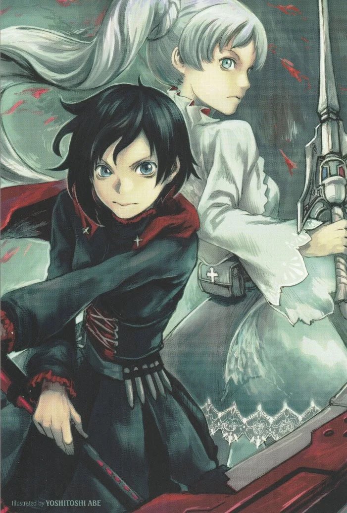 Iceflower_6's tweet image. RWBY offical Japanese fanbook fan Art by Yoshitoshi Abe