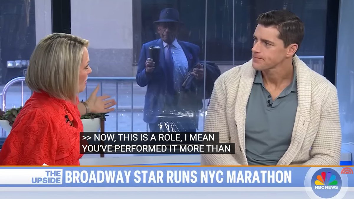 macdonald_ny's tweet photo. I would also stop and stare 😍 at Fiyero (@litzjordan) through the NYC Today window, @alroker https://t.co/HhaKp1mlp6
