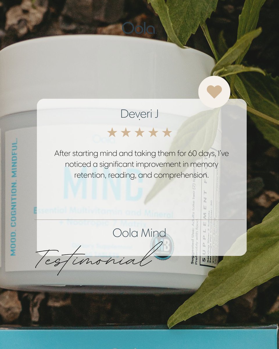 Sharper focus. Clearer thoughts. Real results.

60 days with Oola Mind, and the difference speaks for itself. 💪

#OolaMind #FocusAndClarity #BrainHealth #WellnessJourney #MindsetMatters