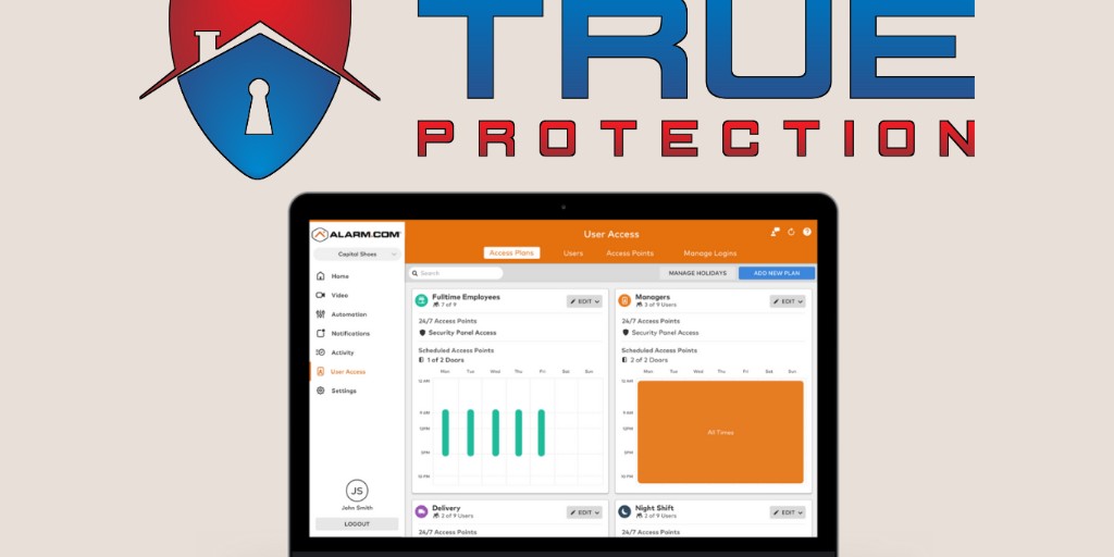 TrueProtection1's tweet image. Manage your business security like a pro! 💻
With Alarm.com for Business, monitor access points, track users, and automate alerts — all from one dashboard.

Learn more here!
truehomeprotection.com/our-trusted-pa…

#BusinessSecurity #AlarmMonitoring #VideoMonitoring #TrueProtection