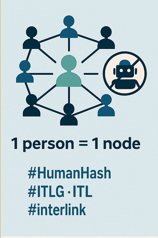 Rahul21Sonawane's tweet photo. One human = one node. No bots. No whales. Just real people powering the network. #HumanHash #ITLG #ITL #interlink https://t.co/qm1BCl9KZU