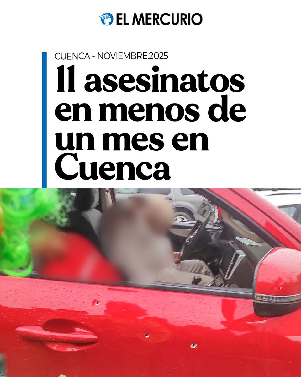 elmercurioec's tweet photo. Cuenca vive un hecho sin precedentes. En menos de un mes, 11 personas han sido asesinadas en la ciudad: https://t.co/taCwX8rXtw https://t.co/hDvbMhTugU