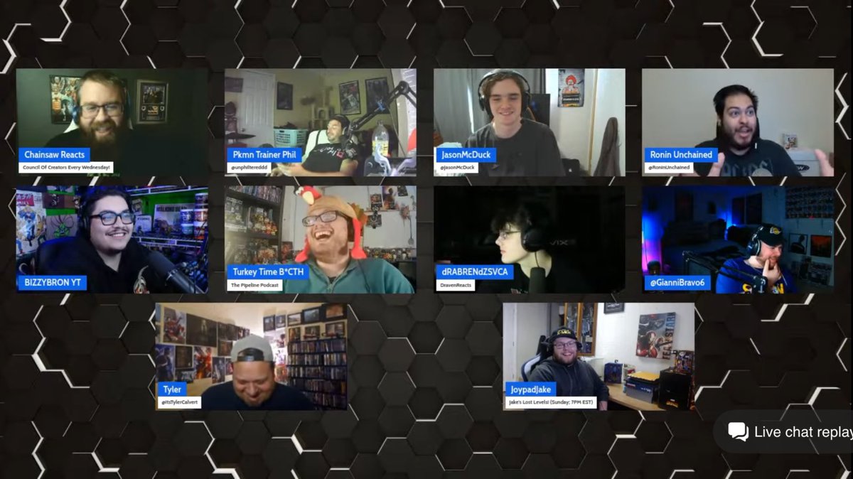 Shoutout to Phil, <a href="/ageorge216/">AG Reviews</a>, <a href="/RoninUnchained/">Ronin Unchained</a>, <a href="/JasonMcDuck/">Jason McDuck</a>, <a href="/SullyStreams/">Sully Streams</a>, <a href="/WasItGoodThoPod/">Was It Good Though? Podcast</a>, <a href="/bizzybron/">BIZZYBRON</a>, <a href="/Daren_sanctuary/">Daren 💖💜💙</a>, <a href="/DravenReacts/">Draven</a>, <a href="/GianniBravo6/">Gianni Bravo🪐</a>, <a href="/joypadjake/">JoypadJake</a> &amp; <a href="/ItsTylerCalvert/">Tyler Calvert</a> for joining Council Of Creators this week! youtube.com/live/kOWJdPssC…