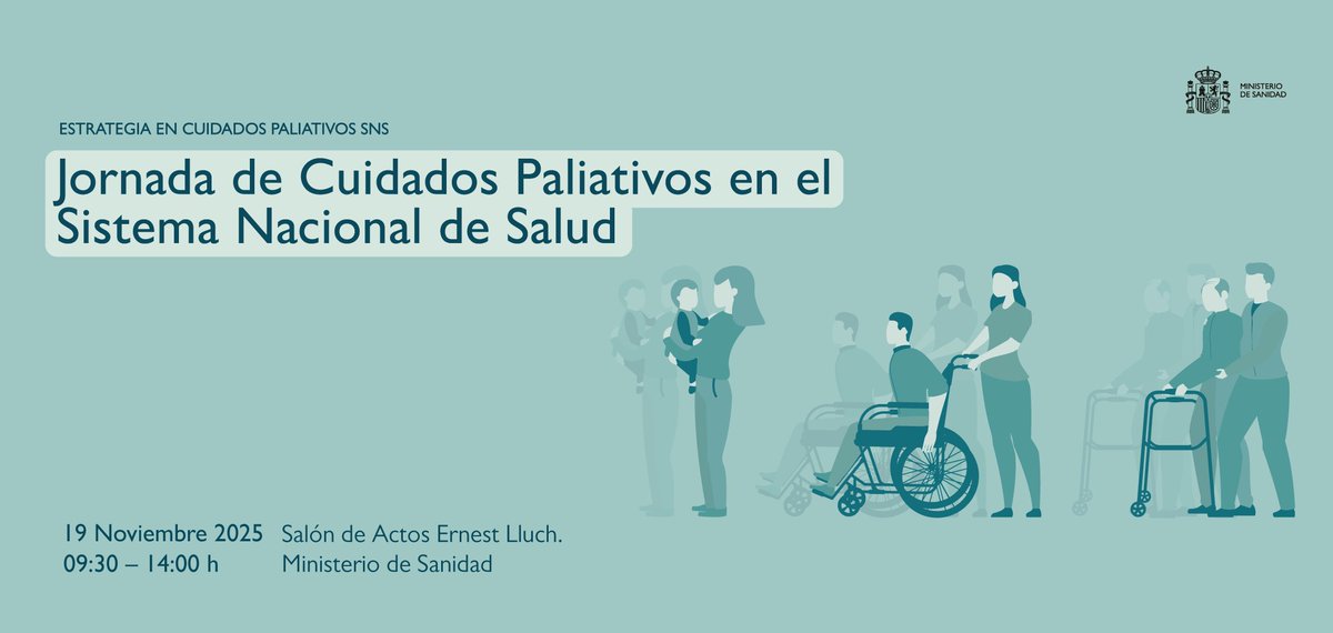 SEMERGENap's tweet photo. 🟩 Jornada de Cuidados Paliativos en el Sistema Nacional de Salud. Un espacio de encuentro y reflexión entre profesionales del ámbito sanitario y social y pacientes. 📅19 de noviembre de ⏰09:30 a 14:00 📍@sanidadgob 
👨‍⚕️Participa @fjresal, coordinador de @DOLPALSemergen en la Mesa. La coordinación entre niveles asistenciales.
👉Inscripción para asistir presencialmente: https://t.co/uxXhVuBdM8
📺Acceso streaming: https://t.co/sXejaeWJtk
#PaliativosVisibles #CuidadosPaliativos #AtenciónPrimaria
