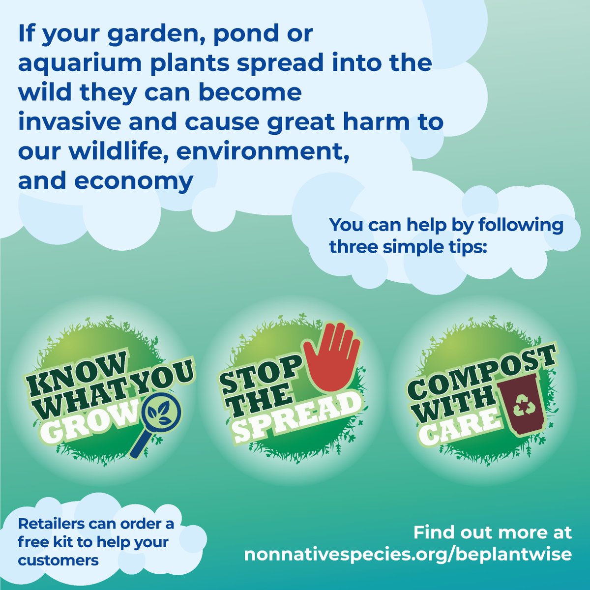 InvasiveSp's tweet image. We’re asking gardeners, pond and aquarium owners to #BePlantWise to help protect the environment and #StopTheSpread of #InvasivePlants nonnativespecies.org/beplantwise
