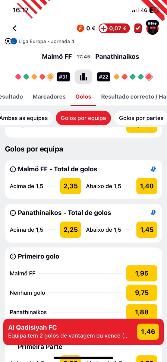 madoquei's tweet photo. @BetclicPortugal já não basta terem os mercados reduzidos agora também tiram as odds de uma equipa a marcar acima de 0.5?Palhaçada completa. https://t.co/dJWv5GGwWL
