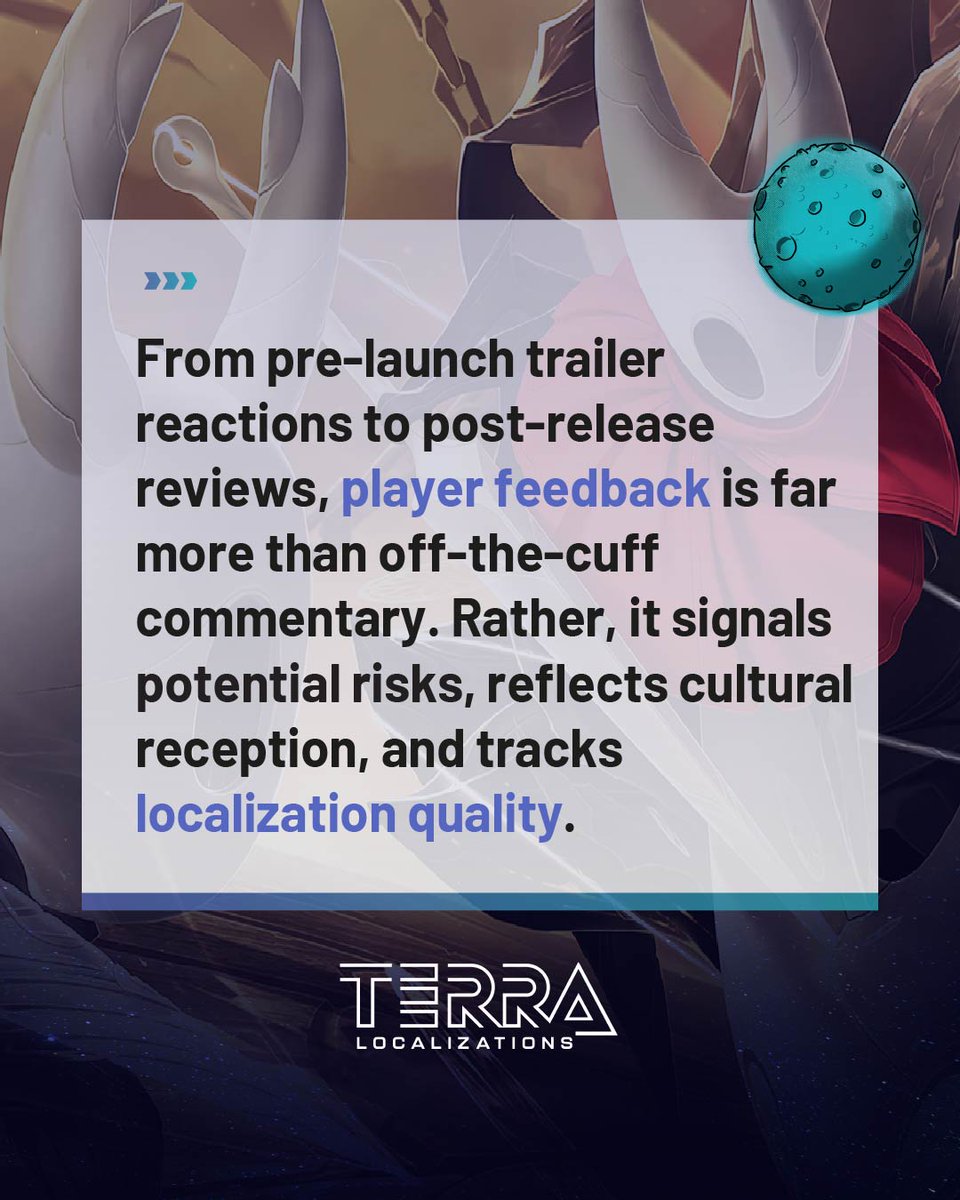 #PlayerFeedback often flags odd text, flat jokes, or awkward UI choices as soon as the first trailer drops. In today’s blog, we explore how paying attention to those early reactions helps teams craft #localization that truly connects across languages.

terralocalizations.com/2025/11/06/lis…