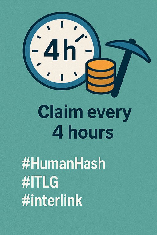 Rahul21Sonawane's tweet photo. Earn rewards every 4 hours with your Human Hash Power. Proof of personhood meets crypto. #HumanHash #ITLG #ITL #interlink #ITLX https://t.co/NFBrI6EyWr