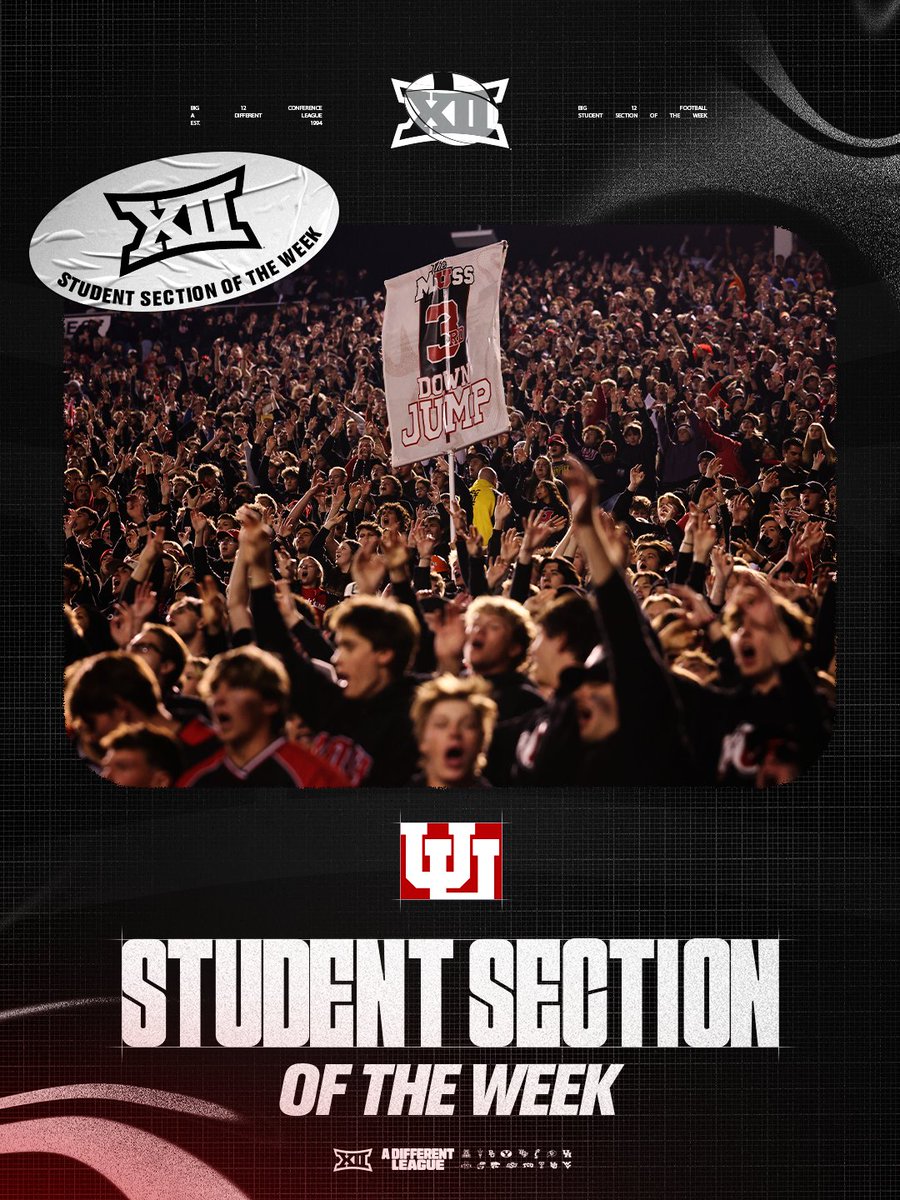 #Big12FB Week 10 Student Section of the Week 📣

Utah Utes | <a href="/utahathletics/">Utah Athletics</a>