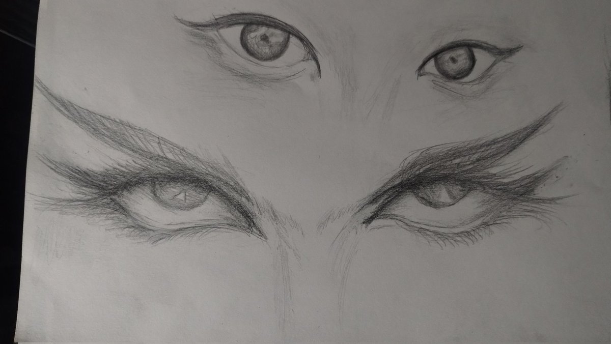 Hey vampi, did a sketch of your eyes.

Liked the top down aggressive, double winged look you have going on. 

Re-uploaded from last night cause I did a typo/edited the left eye a bit.