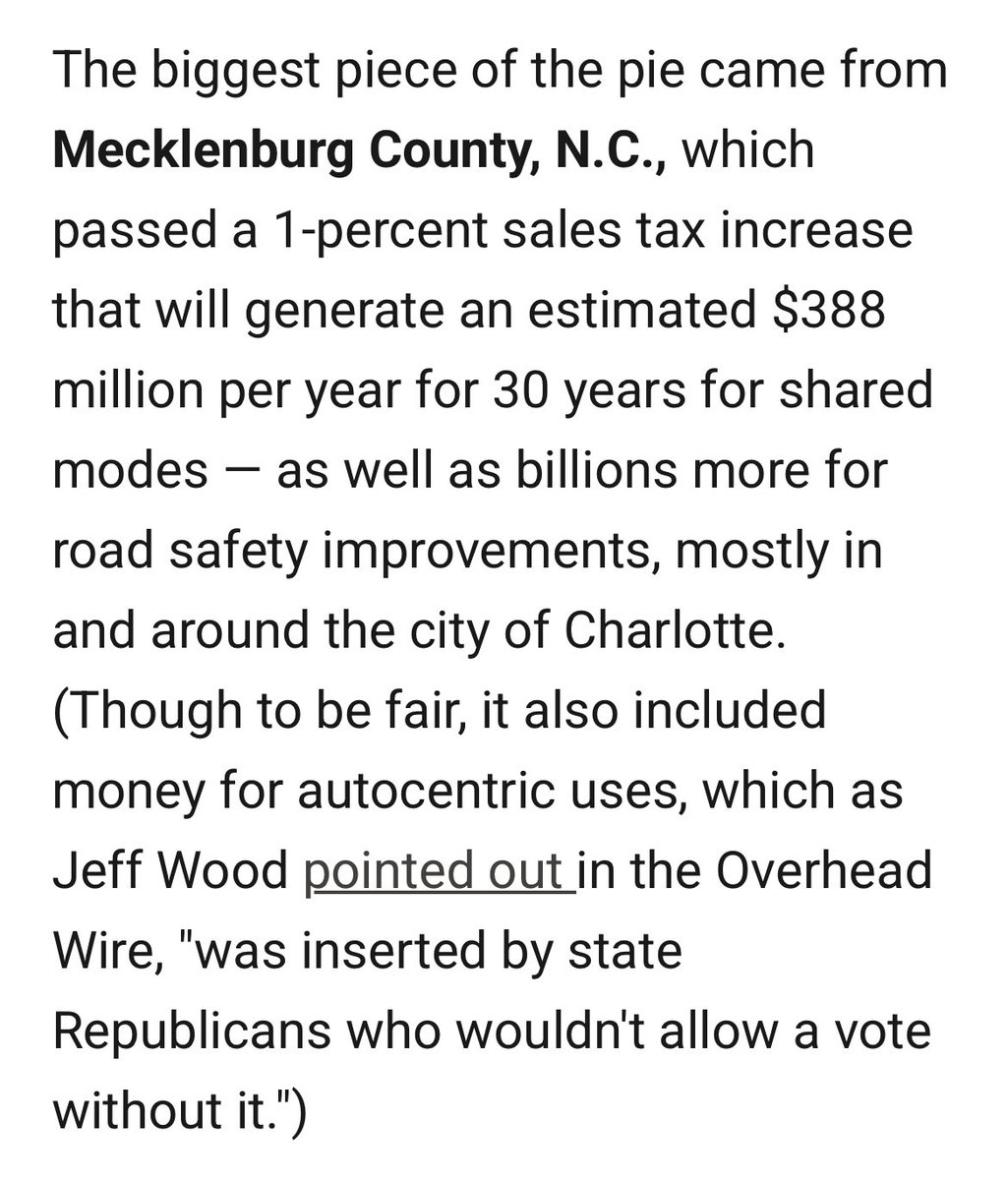 Across the country, a pattern is emerging.

Donald Shoup (RIP) is ascendant: Parking reform won big everywhere -- the car industry is losing its lock on our urban land, and voters are ending its driving mandates.

And transit is getting $$$.

*This is the affordability agenda.*