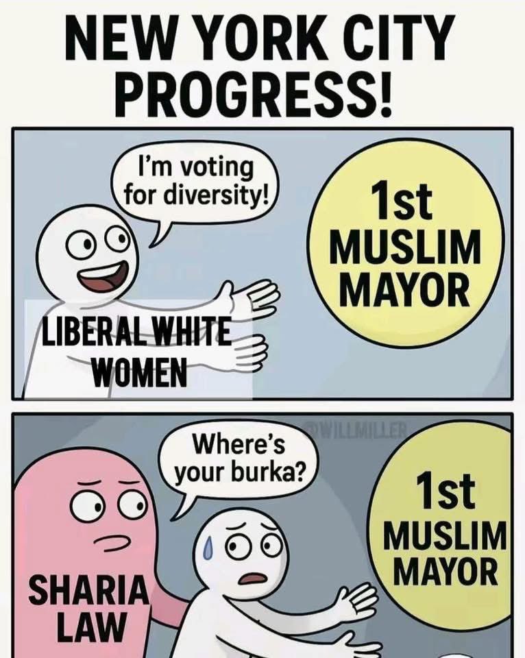 All those crazy liberal women are about to face reality of voting for Sharia law.