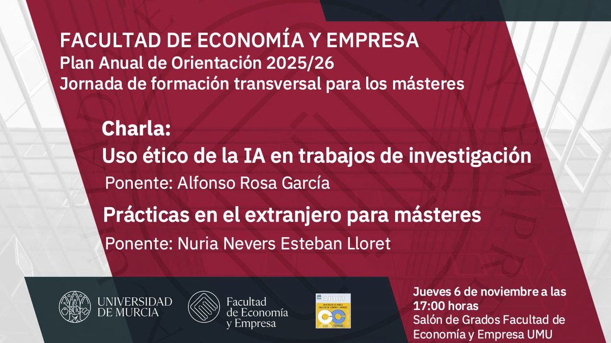Facultad de Economía y Empresa UMU tweet media