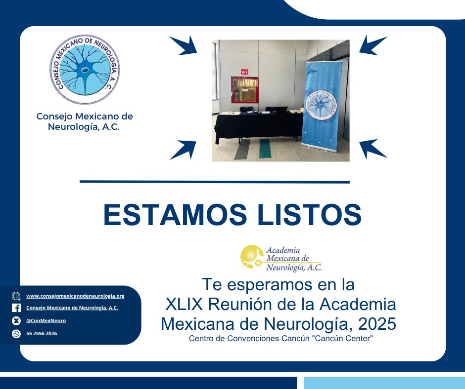 🙋‍♀️🙋‍♂️¡Estamos listos!

🧠👩‍⚕️👨‍⚕️Nos vemos en la XLIX Reunión de la Academia Mexicana de Neurología, A.C. (<a href="/amneurologia/">AMN Neurología</a>).

Acércate con nosotros🥼