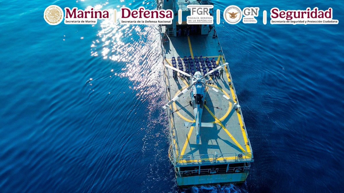 OHarfuch's tweet image. La Secretaría de Marina @SEMAR_mx en una operación marítima en las costas de Michoacán, aseguraron alrededor de 2.5 toneladas de cocaína.
Con este resultado, en la actual administración suman aproximadamente 51 toneladas de esta droga aseguradas en la mar, evitando que millones…