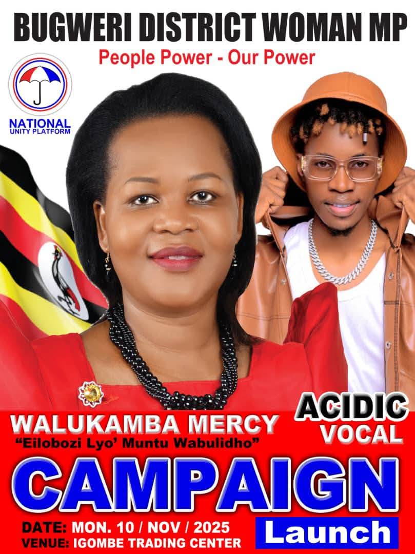 MpuugaYaly36540's tweet photo. 10th November 2025 all roads leading to Igombe trading center will be Red as i launch my Campaign program. Singer Acidic Vokoz to headline the day. Get ready. Lets gather in big numbers. We must change Bugweri ๐๏ธโฑ๏ธโ
#FreeUganda
#ANewUgandaNow
#Bugweri https://t.co/3p4WO2X8D1
