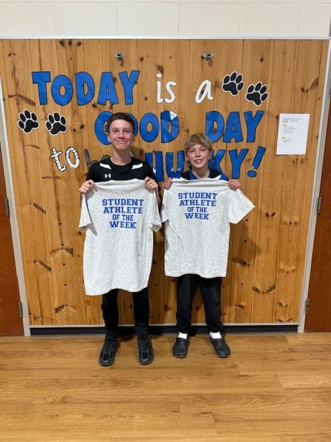 AthleticsHerget's tweet image. Congratulations to Beckham Pero and Jace Adler on being chosen as student athlete of the week for 7th boys basketball. They were chosen for their hard work and effort on the court and in the classroom! #studentathleteoftheweek #partofthepack #nbt