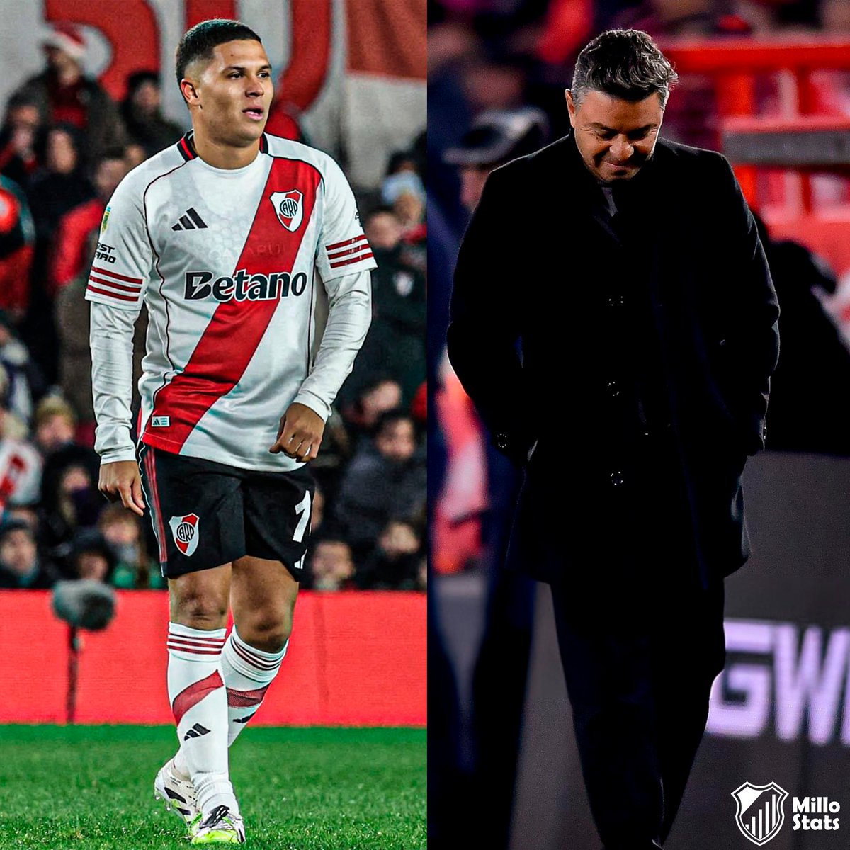 “En ningún momento le soltaríamos la mano al entrenador, sería una falta de respeto tener un tipo de mentalidad así, si estamos acá es por él, son momentos del futbol, gran parte de la historia de River es por Marcelo Gallardo, para nosotros estar en River es una gran