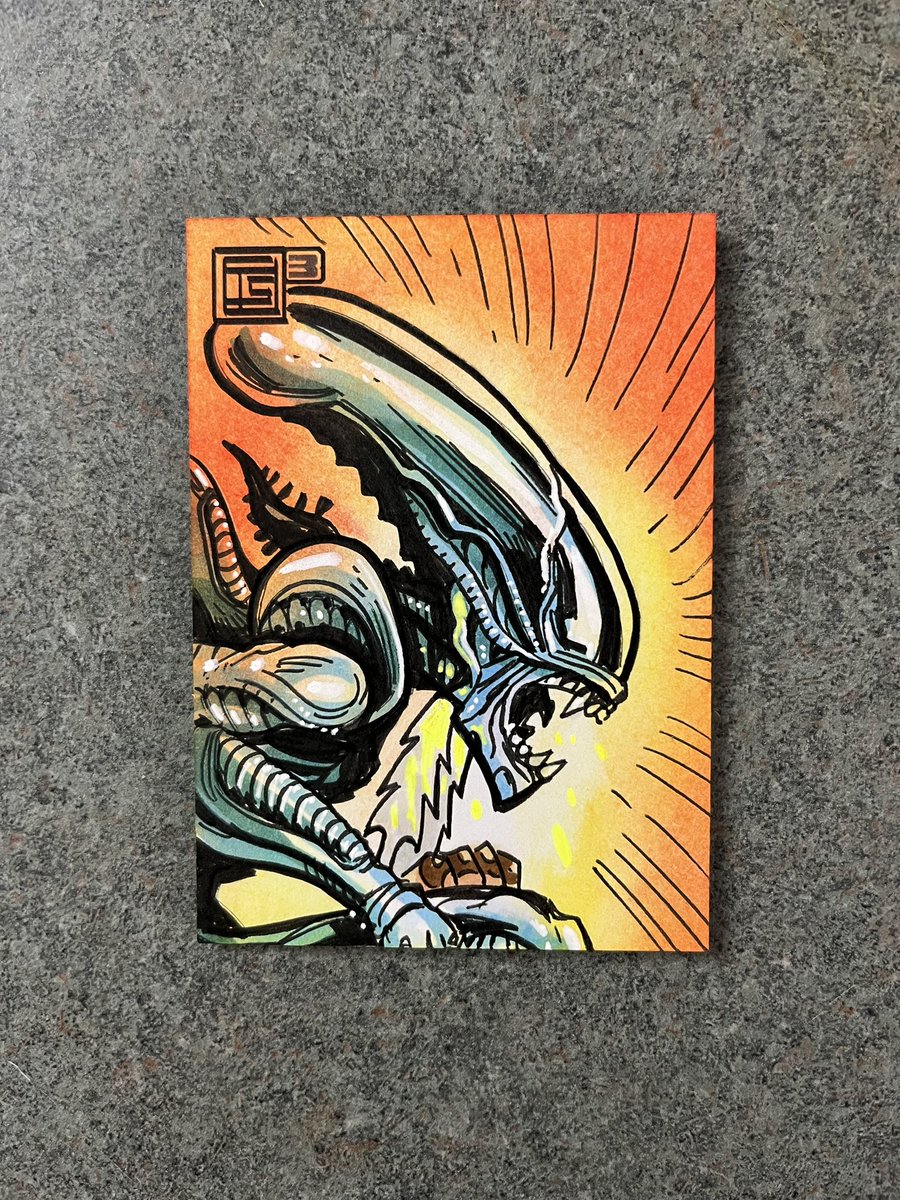 TimShinn73's tweet photo. XENOvember Day 3 and 4

Alien vs Predator 2-card puzzle. Ink, markers, pastel

Up for grabs. $80 plus shipping. Message to claim. 

You can also message me with commission requests for any Alien Universe characters. 

#xenovember #sketchcards #alien #predator #aliensvspredator https://t.co/QYDLILfrEQ