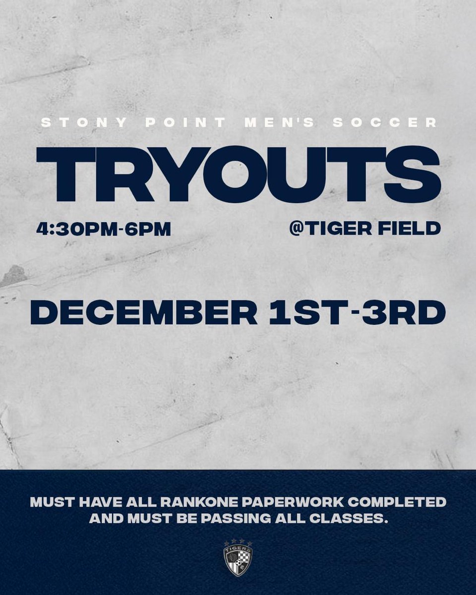Stony Point Tigers Men’s Soccer tweet media