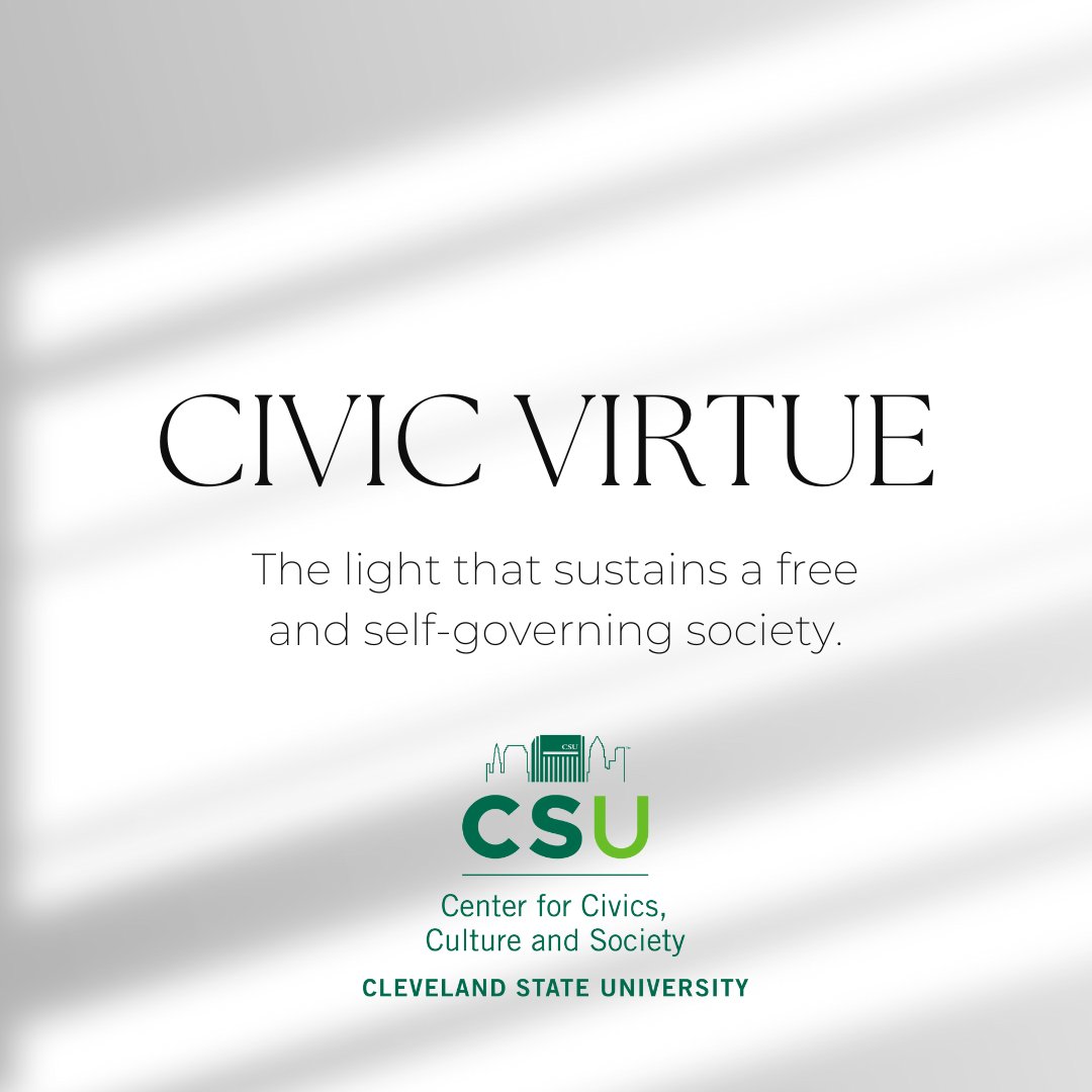 csucivicscenter's tweet image. Civic virtue: acting for the common good over self-interest.

It’s the heart of self-government; and of our work at CSU’s Center for Civics, Culture &amp;amp; Society.

#CSUCommunity #CivicVirtue #CivicDiscourse #CenterforCivicsCultureandSociety