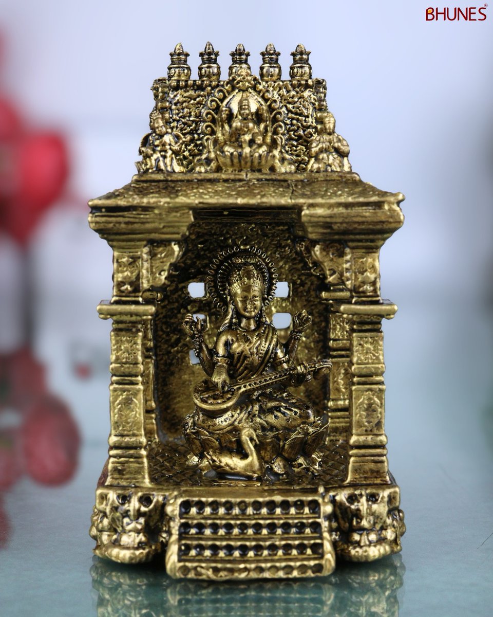 BhunesCrafts's tweet photo. ✨ Divine Brass Idols of Ganesha, Lakshmi &amp; Saraswati for Prosperity &amp; Wisdom! 🪔 #BrassIdols #DivineDecor #Ganesha #Lakshmi #Saraswati #SpiritualVibes #HomeDecor #PositiveEnergy #TempleDecor #IndianArt. Shop Now @ https://t.co/GMwW81m7kv https://t.co/wExwf9m8pg