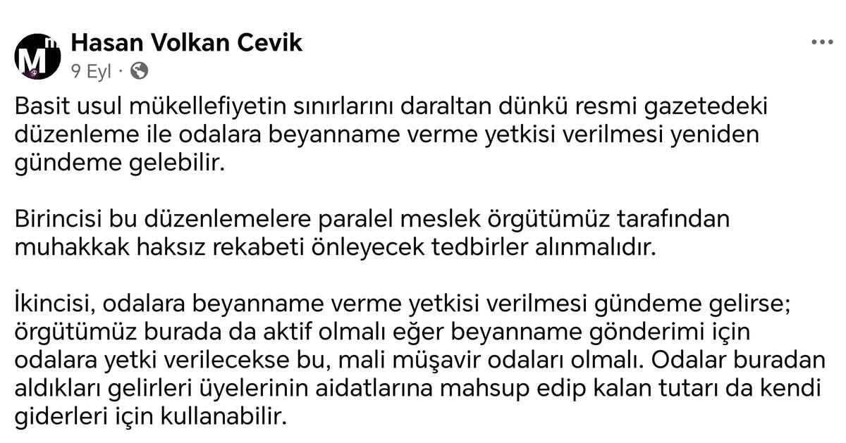 Boşuna uyarmadık...!!! 
Esnaf odalarına defter tutma yetkisi vermeye sıcak bakıyorlarmış.
<a href="/hasanvolkan/">Hasan Volkan ÇEVİK</a>