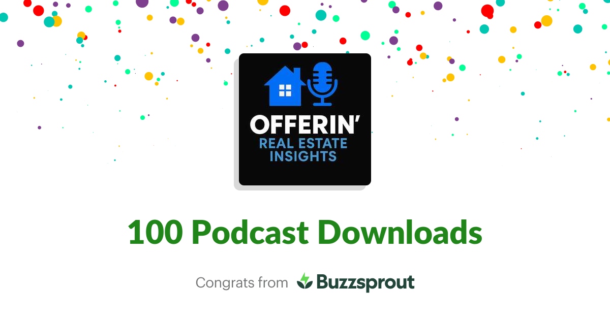 darrin_offerin's tweet image. 🚨 Just hit 100 downloads! A huge THANK YOU to every agent, broker, and real estate pro who's tuned into the OfferIn Podcast! 📺 Watch now → youtube.com/@offerin.io22 
#RealtorLife  #OfferManagement #Offerin