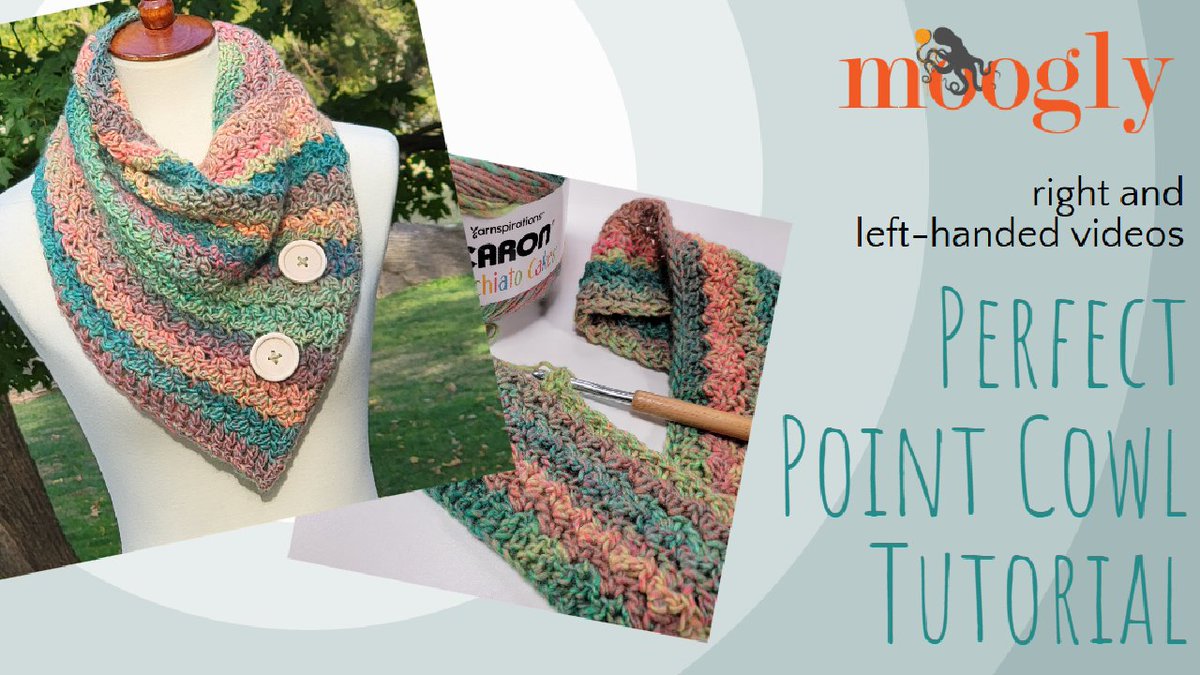 mooglyblog's tweet image. The Perfect Point Cowl Tutorial will show you how to use one skein of Caron Macchiato Cakes to create a stylish and flattering accessory! Right and left-handed videos are up now! 😍
mooglyblog.com/perfect-point-… #crochet #learntocrochet #yarnspo