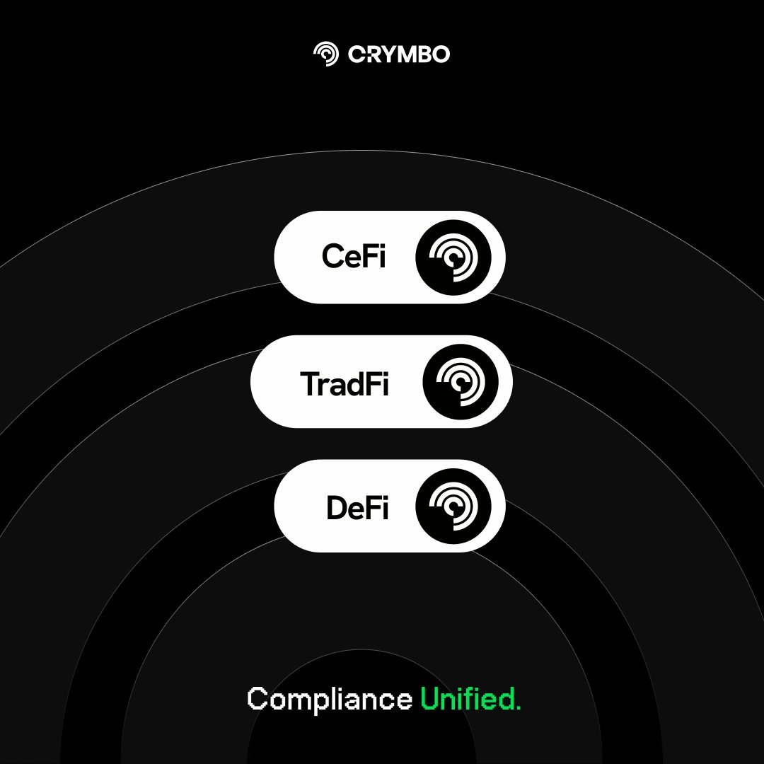 CrymboTech's tweet image. Financial institutions need digital asset access. Regulators demand compliance. Traditional infrastructure can&apos;t deliver both.

CRYMBO’s unified compliance infrastructure bridges TradFi, CeFi, and DeFi. Together.