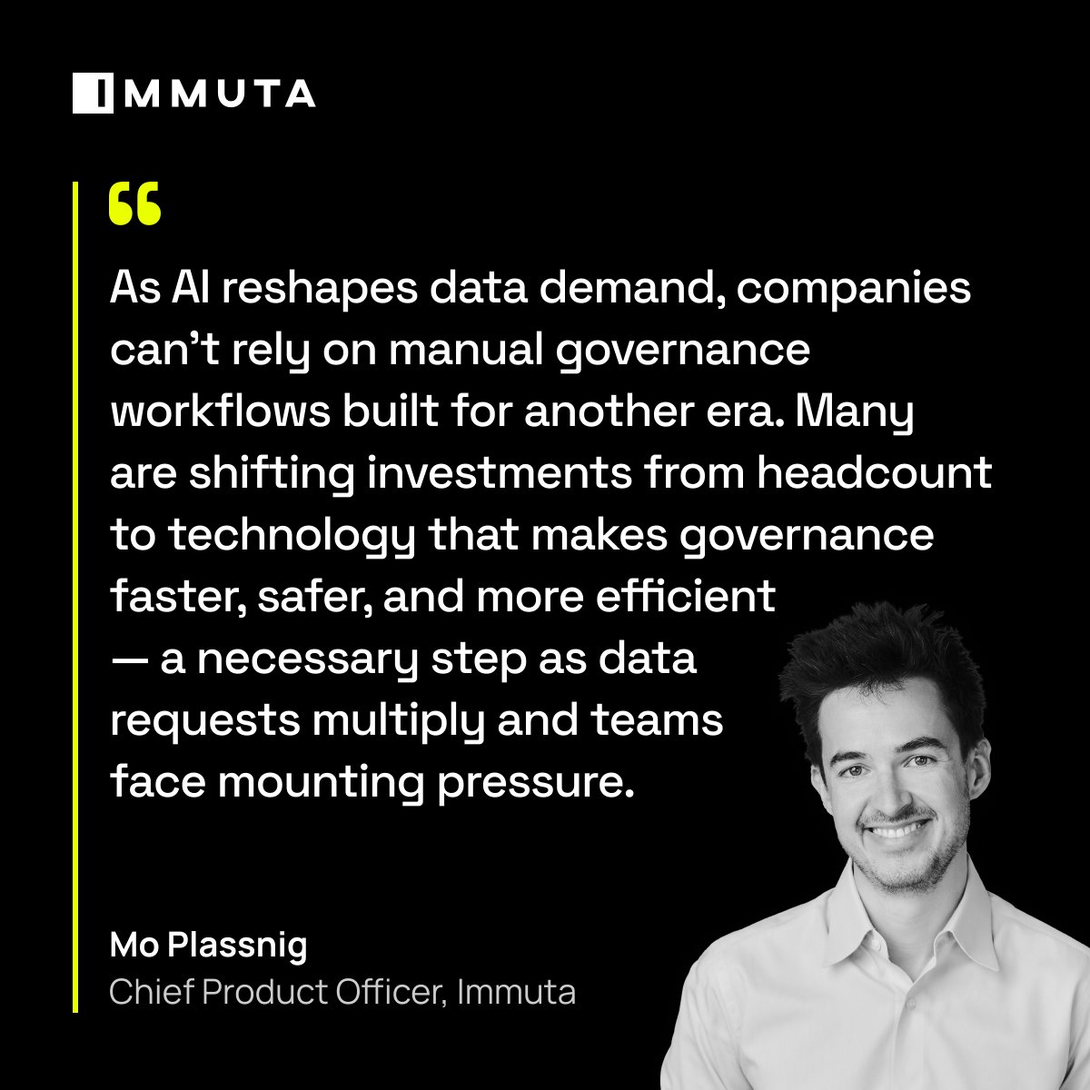 immuta's tweet image. The future of governance isn’t more oversight — it’s smarter automation.

Our new report shows how data leaders are replacing manual reviews with intelligent guardrails that keep AI moving safely.

#DataGovernance #AI #Immuta