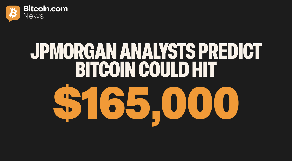 NEW:💥🗞️ JPMorgan projects #Bitcoin could hit $165K by year-end, driven by  a retail-led “debasement trade” as $BTC remains undervalued vs. gold.