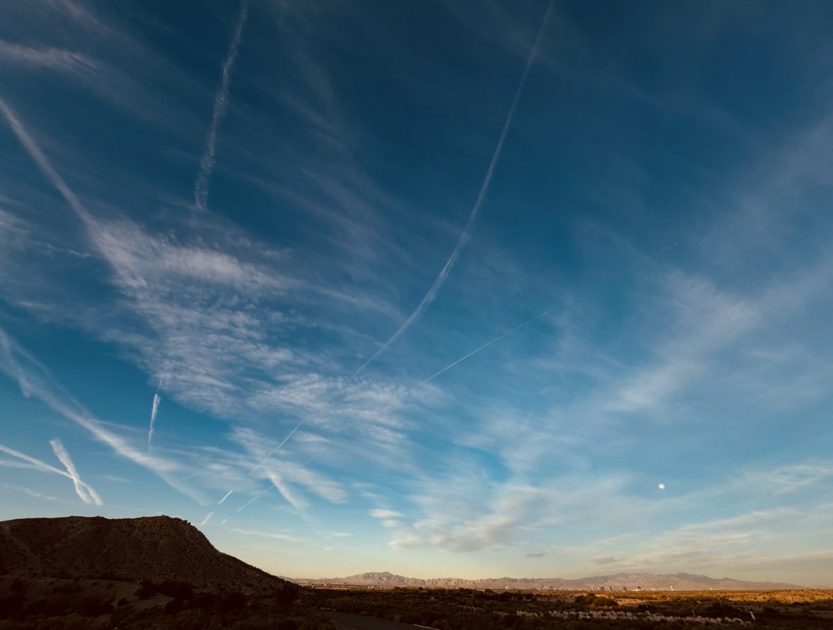 Vegas rising…beaver moon… big sky… the day starting well…