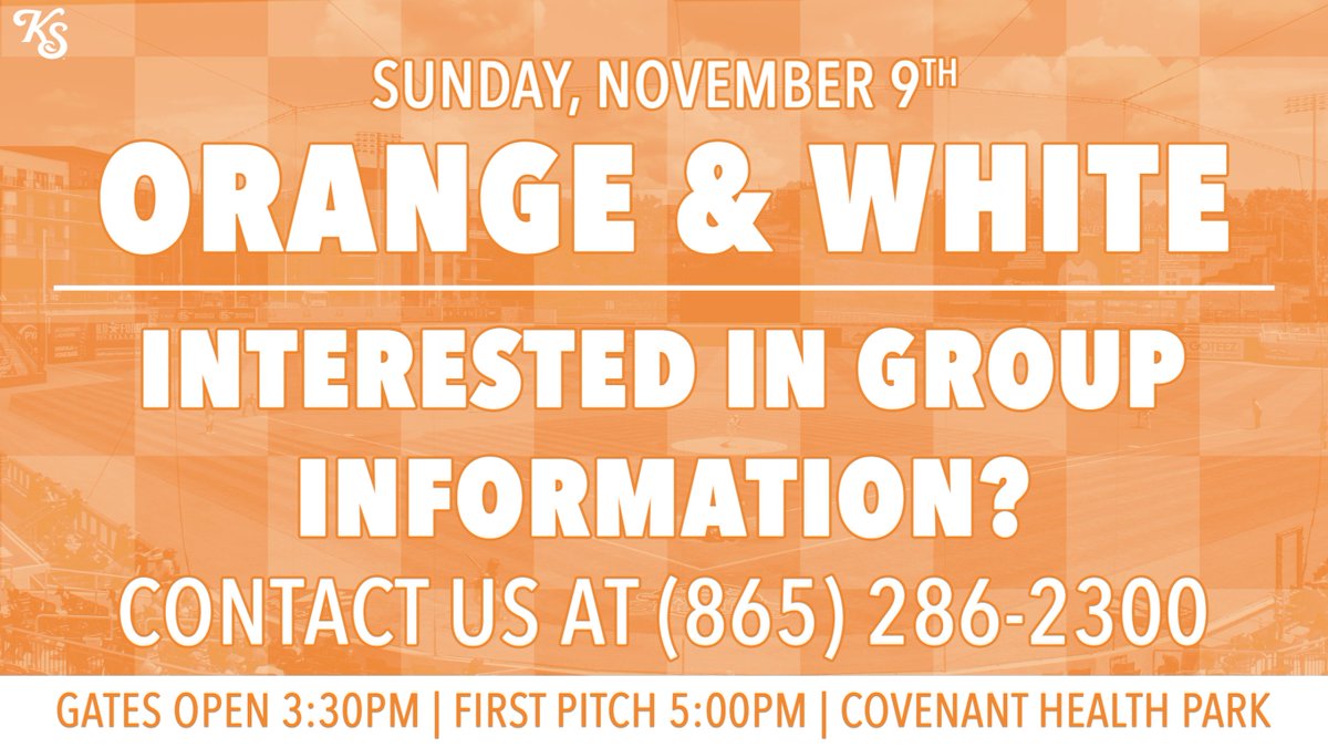 Planning to see the Vols at Covenant Health Park this Sunday? Bring your group and take advantage of our exclusive offers — contact us today for details!
Tickets: loom.ly/ywjkb-s